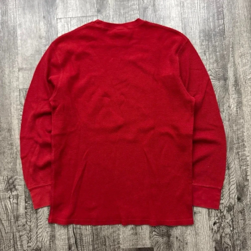 Polo Ralph Lauren Sleepwear Waffle Knit Thermal Shirt Red XL